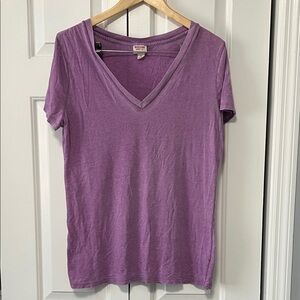 Mossimo Supply Co. Lavender V-Neck Tee